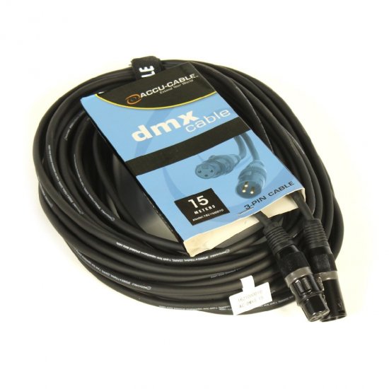Accu Cable DMX 15m 3pin