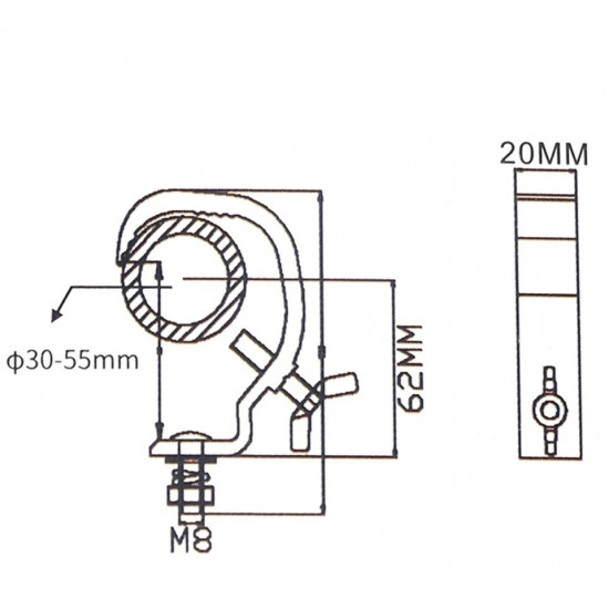 Danel ALH  Hook 28-64mm 15kg Black