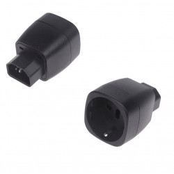 Adaptér-Redukcia 230V IEC C14 male / Shucko female