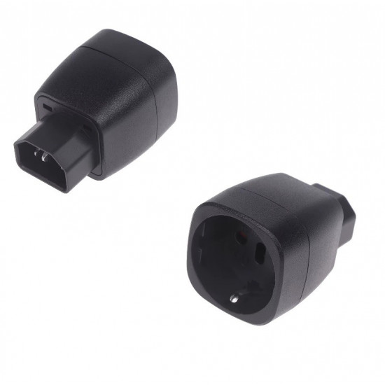 Adaptér-Redukcia 230V IEC C14 male / Shucko female