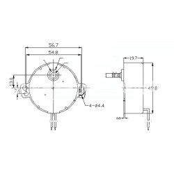 Motor CW 2,5 RPM AC230V Motor CW 2,5 RPM AC230V