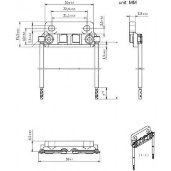 Pätica G6.35/GY6.35 - 10 A / 24 V