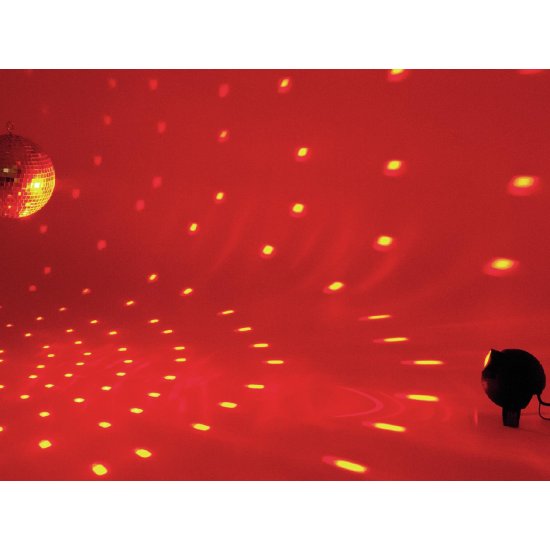 E-Lite zrkadlová guľa 30cm Color LED RGB SET IR