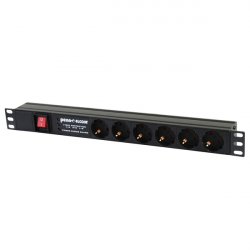 Penn Elcom PDU-EU-6B 19" 1U Socketstrip 6 - Power distributor