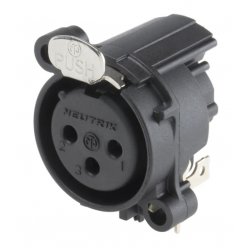 Neutrik NC3FAH2 (Female chasis black 90°)