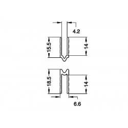 Penn Elcom 0315 Male+Female hybrid 4mm / 1m