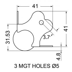 Penn Elcom C1345-1z roh stredný