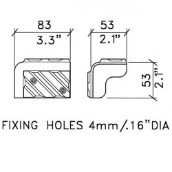 Penn Elcom C1568 roh plastový na reprobox Penn Elcom C1568 roh plastový na reprobox
