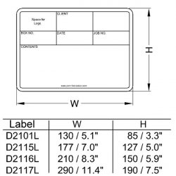 Penn Elcom D2101L Tour Label 130x85