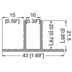 Penn Elcom E2226 priečková lišta 10mm / 1m Penn Elcom E2226 priečková lišta 10mm / 1m