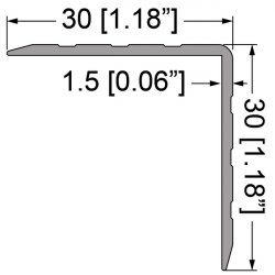 Penn Elcom 0100 AL uholník 30x30mm / 1m
