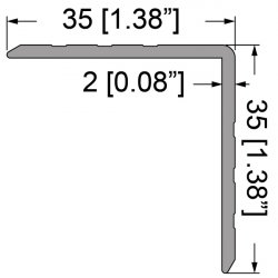 Penn Elcom 0113 AL uholník 35x35mm / 1m