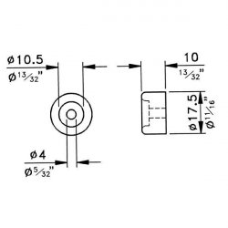 Penn Elcom F1694 nožička  gumová Ø18x10mm