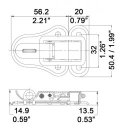 Penn Elcom L0564n kufrový zámok niklovaný