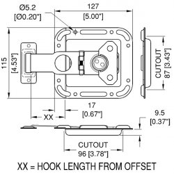 Penn Elcom L0747/50z motýľ veľký 10 mm s jazýčkom Penn Elcom L0747/50z motýľ veľký 10 mm s jazýčkom