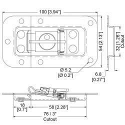 Penn Elcom L903/7336z motýľ úzky Penn Elcom L903/7336z motýľ úzky