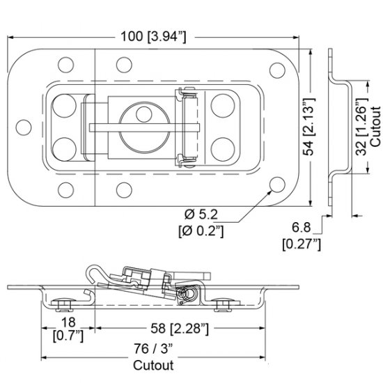 Penn Elcom  L903/7336z motýľ úzky