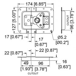 Penn Elcom L911/537z MOL motýľ veľký automatický zamykateľný Penn Elcom L911/537z MOL motýľ veľký automatický zamykateľný