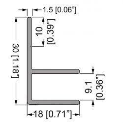 Penn Elcom 0611 priečková lišta 9mm / 1m Penn Elcom 0611 priečková lišta 9mm / 1m
