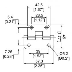 Penn Elcom P0625z pánt odpojiteľný