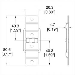 Penn Elcom P1325n pánt s dorazom malý