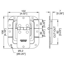 Penn Elcom P2598z pánt s dorazom vekový stredný