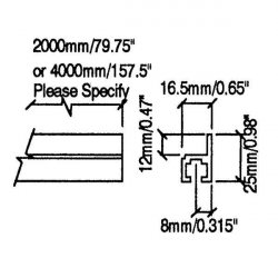 Penn Elcom 6020 Racková lišta / 1m Penn Elcom 6020 Racková lišta / 1m