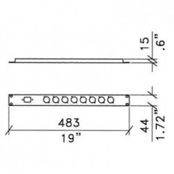 Penn Elcom R1282/1Uk 8xNeutrik D +1xIEC