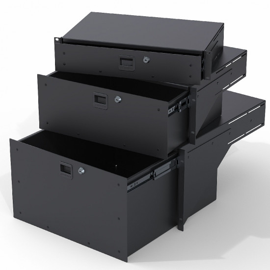 Penn Elcom R2292-10-3UK Aluminium Rack Drawer 19" / 3U / 287mm