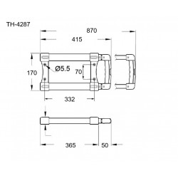 TH-4287rúčka kufrová teleskopická TH-4287rúčka kufrová teleskopická