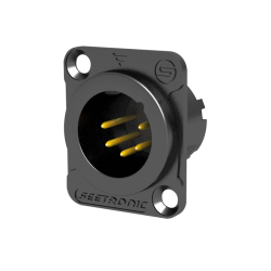 Seetronic MJ5F2C-BG XLR 5P Chassis Male Gold Black