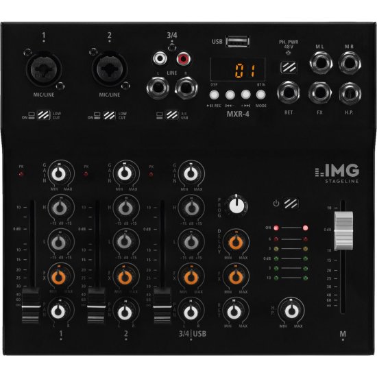 IMG Stage Line  MXR-4, 4-kanály/MP3 prehrávač/Bluetooth/16-DSP