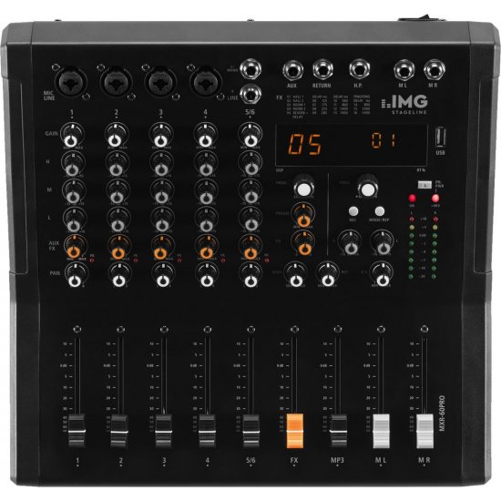 IMG Stage Line  MXR-60PRO, 6-kanálov/MP3 prehrávač/Bluetooth/16-DSP
