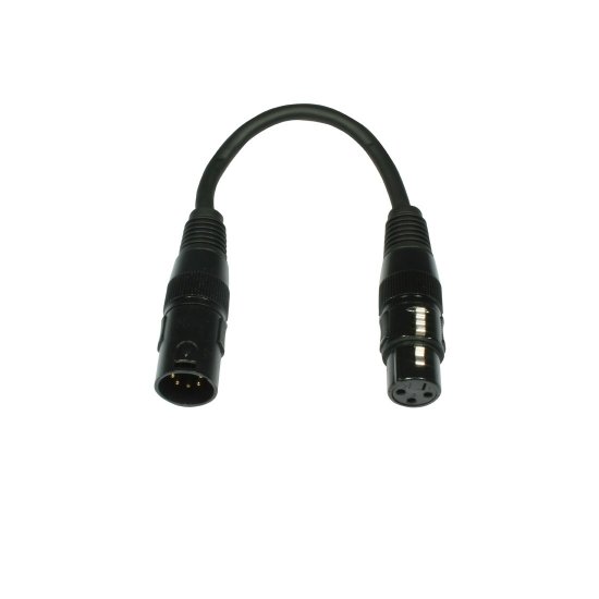 Accu Cable DMX adapter 5pin male/3pin female