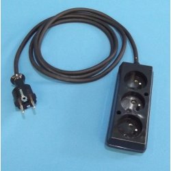 Kábel predlžovací 1m 3-zászuvka