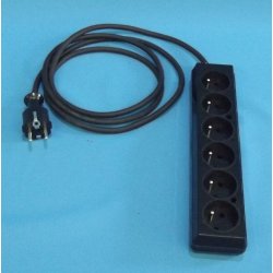 Kábel predlžovací 1m 6-zászuvka