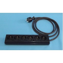 Kábel predlžovací 1m 6-zászuvka Kábel predlžovací 1m 6-zászuvka