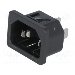 Konektor sieťový IEC male na panel Konektor sieťový IEC male na panel