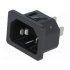 Konektor sieťový IEC male na panel zacvakávací