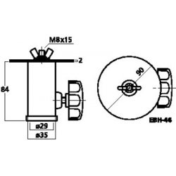 Monacor EBH-46 adapter 28mm Monacor EBH-46 adapter 28mm