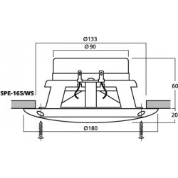Monacor SPE-165/WS 8 Ohm 1-Pár Monacor SPE-165/WS 8 Ohm 1-Pár
