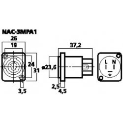 Neutrik NAC-3MPXXB PowerCon® šedý
