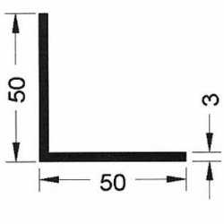 Penn Elcom 0690 AL uholník 50x50mm / 1m