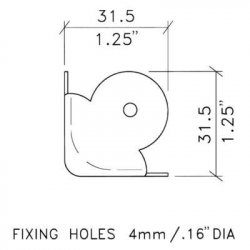 Penn Elcom  C0665c (CO-4358c)  roh malý chromový