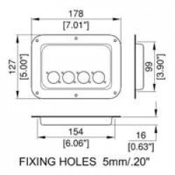 Penn Elcom D024k miska pre XLR / Speakon Čierna 178x127mm 