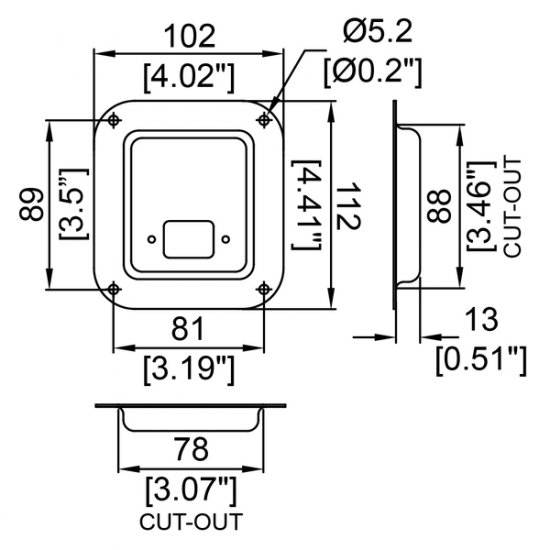 Penn Elcom D0946/10z miska  IEC 102x112mm