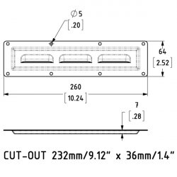 Penn Elcom G1560z miska vetracia 260x65mm