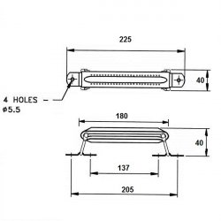 Penn Elcom H1003L/BK-GOLD rúčka kufrová koženná