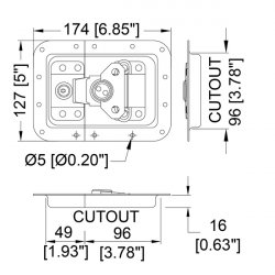 Penn Elcom L911/530z motýľ veľký automatický zamykateľný Penn Elcom L911/530z motýľ veľký automatický zamykateľný