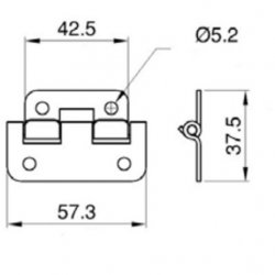 Penn Elcom P06217z pánt odpojiteľný